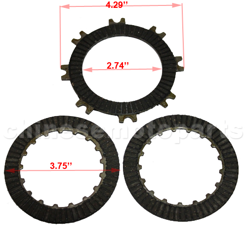 Single-Automatic Clutch Plate Set for 50cc-125cc ATV, Dirt Bike