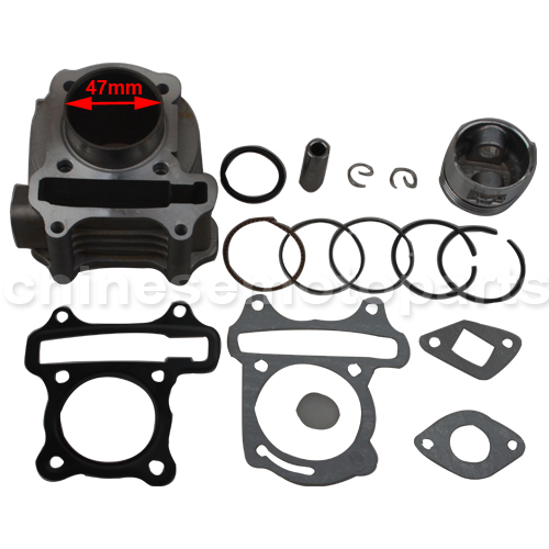 80cc Big bore kit chinese scooter moped atv 139qmb 50cc GY6 moped bbk 47mm