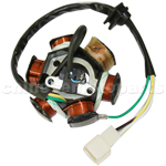 6-Coil Half-Wave Magneto Stator for 50cc-125cc Only Electrical Start ATV, Dirt Bike & Go Kart