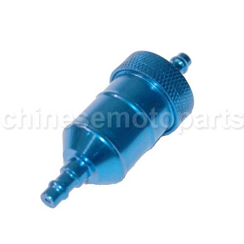 Mini Moto CNC ALUMINIUM FUEL FILTER BLUE Quad Racing B1 Replica