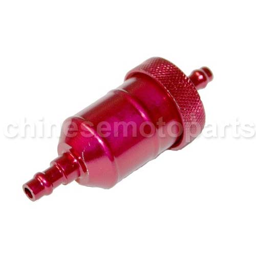 Mini Moto CNC ALUMINIUM FUEL FILTER RED Quad Racing B1 Replica Midi Dirt Bike