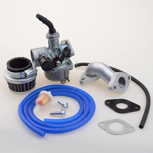 PZ19 Lever Choke Carburetor Air Filter Intake Pipe Blue Fuel Hose Line Tube 50 70 90 110 125CC