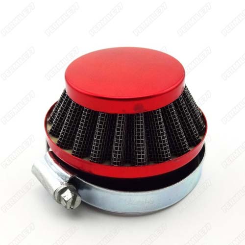 Red 60MM Air Filter For Carb Carburetor 2 Stroke Motorized Bicycle 49cc to 80cc