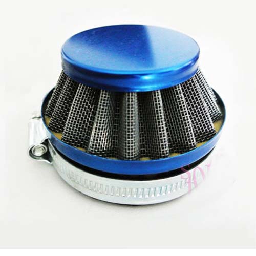 Blue 60mm Air Filter For Carburetor 2 Stroke Motorized Bicycle 49cc 60cc 80cc