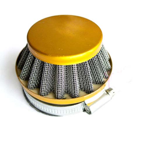 Yellow 60MM Air Filter For Carburetor 2 Stroke Motorized Bicycle 49cc 60cc 80cc