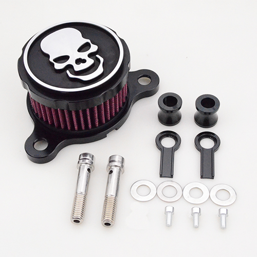 Black Chrome Skull Air Cleaner Intake Filter For Harley Sportster XL 1988-2015