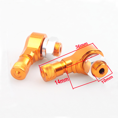 90 Degree Motorcycle Champagne Valve Stems Tire Tyre Pair Honda CBR CB Front Rear