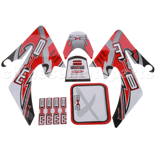 RED MXB DIRT BIKE DECALS STICKERS ROKETA SSR COOLSTER RICARDO BAJA SSR TAOTAO