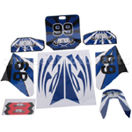 Decals for 50-125 Dirtbike-Blue No.99