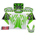 Decals for 50-125 Dirtbike-Green No.99