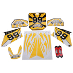 Decals for 50-125 Dirtbike-Yellow No.99