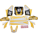 Decals for 50-125 Dirtbike-Yellow No.27