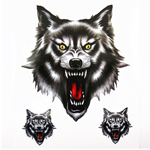 Lethal Threat Tribal Wolf Totem Fang Decal Sticker Motorcycles For Cruiser